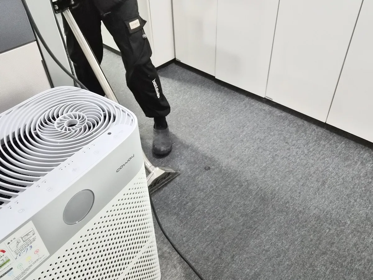 영양군 입암면 사업장 로비·복도 카페트 바닥 위생청소 사례 - 행진크린
